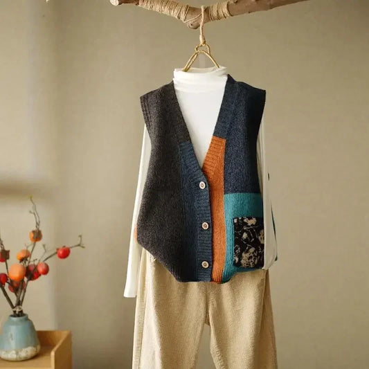 Suéter corto de moda coreana para mujer, chaleco liso holgado informal, suéter de punto con cable, tops de diseñador de lujo