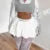 Folds Skirt Mini Skirt Women’s Solid Elastic Waist Fashion Patchwork Ball Gown Summer New Mini Skirt Female