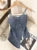 Coquette Comisoles Sin Mangas Tops de Mezclilla Sexy Mujeres Verano Jeans Tanques Crop Top Desmontable Sin Tirantes Vaquero Bustier Corsé