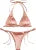 Sexy Women’s Metallic Halter Top Two Piece Swimsuit Tie Side Triangle Bikini Summer Solid Bathing Suit Beachwear Bikini Set