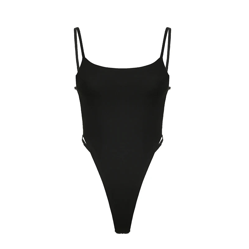 Backless Fashion Women Bodysuit Clubwear Summer Basic Sleeveless Ladies Sexy Body Top Rave Outfits Y2K Romper Street