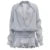 Vestido mini de gasa para mujer, con volantes, plisado, de malla transparente, holgado, de gran tamaño, para cubrirse.