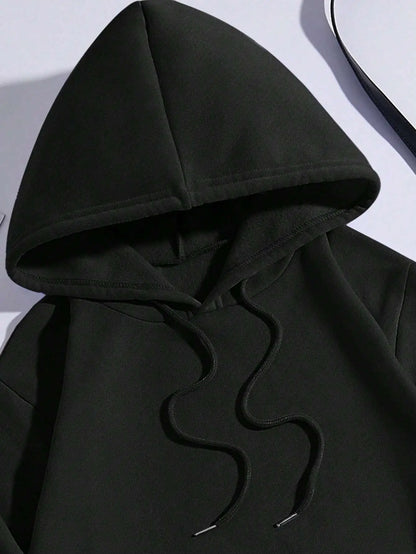 Sudadera con capucha y estampado gráfico de letras "Dear Person Behind Me" para mujer, suave, abrigada, de forro polar, informal, holgada, para otoño