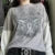 Camiseta vintage grunge emo Y2K de los años 2000, estilo cross cyber goth, con retazos, de manga larga, estilo e-girl, estilo gótico harajuku, holgada, para mujer y hombre.