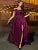 Vestido de noche tejido precioso, de talla grande, manga corta, cuello en V, abertura alta, vestido de fiesta, vestido de dama de honor
