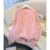 Suéter Harajuku para mujer, moda de gran tamaño, rosa, cuello en V, suéteres de punto coreanos de manga larga, suéteres casuales de invierno