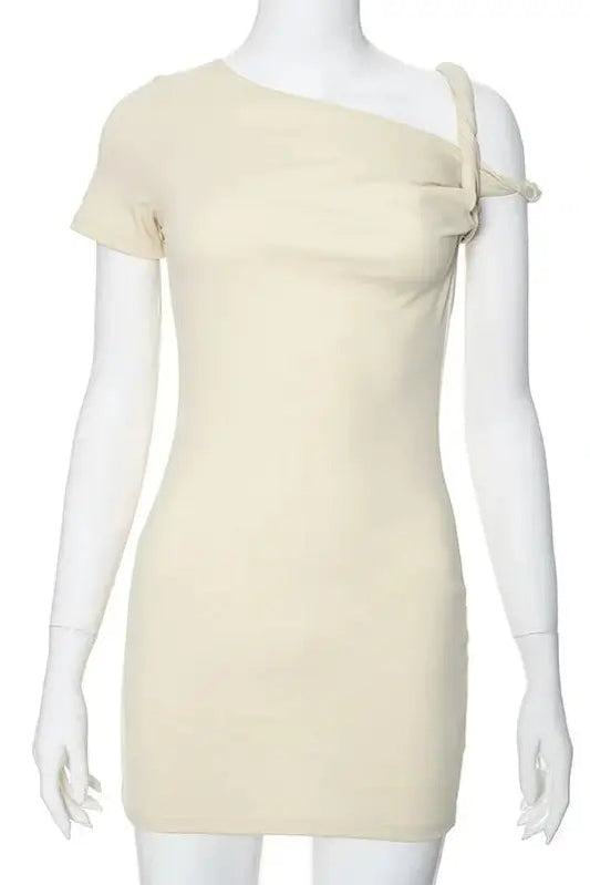 One Shoulder Mini Bodycon Dress