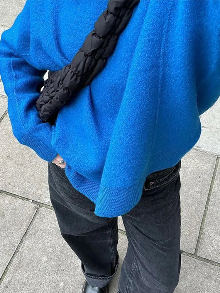Suéteres casuales de punto con cuello redondo para mujer, suéter retro para adictos al trabajo, suéter femenino elegante de otoño, prendas de punto sencillas de calle