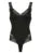 Body negro sin mangas con escote en V, ajustado y sexy, con retazos de encaje para mujer, elegante camisola tipo rave