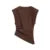 Casual Pleated Sleeveless Vest Women Irregular O-neck Split Shoulder Pad Solid Tank Top Fashion High Street Lady Slim Shirt New