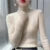 Suéter liso para mujer, jersey de punto de cuello alto medio, estilo Harajuku coreano, tejido grueso, moda de otoño e invierno, jerséis ajustados
