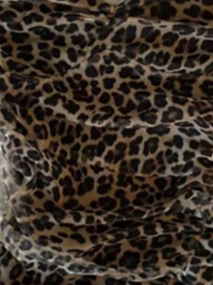 Tops de tubo con estampado de leopardo, ropa de calle, estética urbana, para desplazamientos diarios, retro, sexys, Y2k, cómodos tops de tubo de verano para mujer