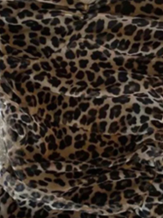 Leopard Print Tube Tops Streetwear Urban Aesthetic Commuting Retro Sexy Y2k Crop Tops Comfortabled  Summer Women’s Tube Tops