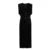 Vestido largo vintage de terciopelo con escote en V para mujer, elegante, sin mangas, plisado, con botones de metal, cintura alta, para fiesta, 2025, vestido de noche para mujer