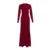 Vestido maxi sexy ajustado con fruncido de flores para mujer, manga larga, liso, para fiesta, ropa de calle, elegante, de alta elasticidad.