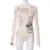 Body sexy ajustado con estampado de letras para mujer, top corto Y2k, ropa de manga larga, body femenino ajustado