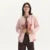 Abrigo de mujer de largo medio de gamuza sintética, chaqueta holgada de color contrastante, abrigo de béisbol con estrellas estilo retro americano con letras de otoño