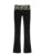 Pantalones acampanados Y2K de cintura baja con estampado de leopardo y retazos para mujer, pantalones negros ajustados y sexis de estilo urbano para chica mala