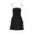 Vestido corto sexy de tubo sin espalda para mujer, con un solo hombro, con empalme de color en contraste, corte A, con cremallera, para fiesta y club.