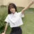 Oversize White Cropped Shirt Women Summer Short Sleeve Polo Neck Sweet Preppy Button Short Shirts Korean Female Blouses Blusa