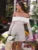 Vestido mini de manga larga con hombros descubiertos para mujer, otoño invierno, nuevo, de patchwork, sin tirantes, espalda descubierta, corte en A, sexy, elegante.