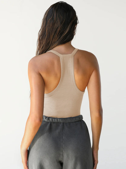 Nuevo chaleco básico para mujer, primavera verano, Europa y Estados Unidos, top ajustado sexy para mujer, marca de moda con camisa base para mujer