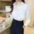Blusas de mujer estilo primavera otoño, camisas casuales de manga larga con cuello vuelto, blusas, tops DF4846