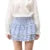 Minifalda de verano para mujer, con estampado floral, elástica, de cintura alta, con volantes escalonados, faldas cortas de corte A, faldas para salir, ropa de calle