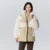 Chaqueta de plumón para mujer, de longitud media, holgada, con empalmes de imitación de piel de conejo, nueva chaqueta fina de invierno con cuello alto y cintura alta.