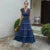 Vestido largo elegante con volantes y estampado de borlas empalmadas para mujer, cuello en V, sin mangas, corte A, elegante bata de fiesta para mujer