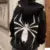 Sudadera con capucha y sudaderas para parejas de Halloween europeas personalizadas Y2K para mujer, Spider Woman grande
