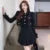 Elegante traje de tweed de dos piezas, conjunto de falda, otoño invierno, nuevo estilo francés, chaqueta corta, abrigo, minifalda, moda coreana, trajes femeninos