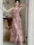 Sexy Printed Long Dresses for Women Mesh Spaghetti Strap Slim A-line Party Dress Summer Korean Fashion One Piece Vestido Mujer