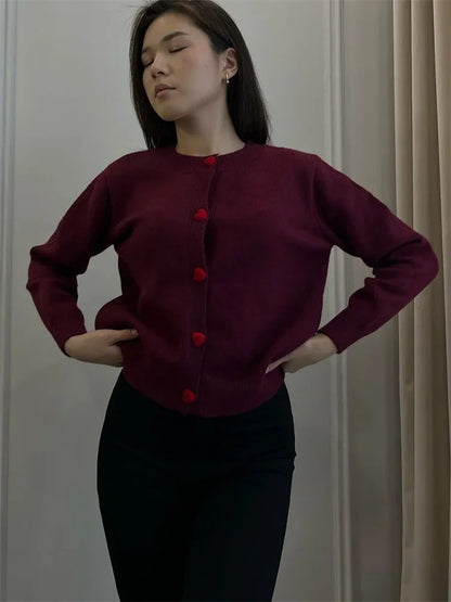 Suéter de punto tipo cárdigan para mujer, abrigo de manga larga con retazos acanalados, top corto holgado informal, prendas de punto para mujer, jerséis