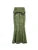 Faldas largas de vacaciones con estampado verde bosque, estilo sirena con ribete de encaje vintage para mujer