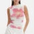 Tops Y2K para mujer, ropa Fairycore, camiseta de malla sin mangas con estampado floral/tie-dye de verano, chaleco de los años 2000, ropa de calle de moda