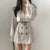 Gabardina elegante y plisada de estilo coreano para mujer, vestido con cinturón, cuello vuelto, doble botonadura, liso, para otoño