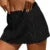 Falda de playa para mujer, de verano, de color liso, con cordón, de cintura alta, de punto, minifalda, traje de baño informal