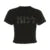 Camiseta de manga corta de verano estilo europeo y americano con parte superior de diamante caliente con letras, camiseta con interior ajustado para mujer