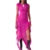 Ruffle Dresses for Women  Solid Color Sleeveless Irregular Hem Long Dresses See Through Sheer Dress with 3D Flower