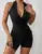 Europa y Estados Unidos explosivo nuevo mono transfronterizo cuello pico sexy halter lazo spice girl tirantes mujeres