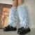 Calentadores de piernas de piel sintética con degradado para mujer, bonitos y adorables leggings rosas tipo lolita, estilo gótico punk Y2K, de los años 2000