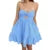 Vestido sin tirantes Y2K para mujer, color liso, hombros descubiertos, sin mangas, con dobladillo con volantes y bolsillos, para fiesta en la playa.