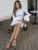 Vestido mini de punto para mujer, de manga larga, con mangas acampanadas, empalmado, para otoño e invierno, corte en A, dulce, ajustado, ropa para mujer