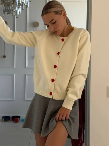 Suéter de punto tipo cárdigan para mujer, abrigo de manga larga con retazos acanalados, top corto holgado informal, prendas de punto para mujer, jerséis
