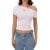 y2k Crop Top Women Summer Grunge Clothes Oblique Shoulder Sleeveless Ruched T Shirt Vest 2000s Clothing Streetwear