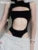 Body sexy con agujeros para fiesta rave, sin mangas, sin espalda, negro, ajustado, para mujer, para salidas nocturnas
