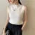Blusas de moda coreana para mujer, blusas de primavera y verano para mujer, ropa informal sin mangas, blusas lisas para mujer, blusas elásticas de punto