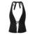 Top ajustado sin mangas con cuello halter sexy con tirantes cruzados para mujer de primavera y verano de Europa y Estados Unidos