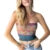 Chaleco bandeau bohemio de verano, bonitos conjuntos de senderismo, estilo preppy, para chica fitness, tops de tubo sin tirantes, tops cortos con hombros descubiertos y estampado gráfico